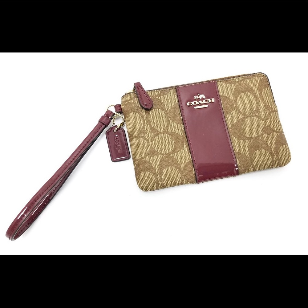 Coach Corner Zip Wristlet